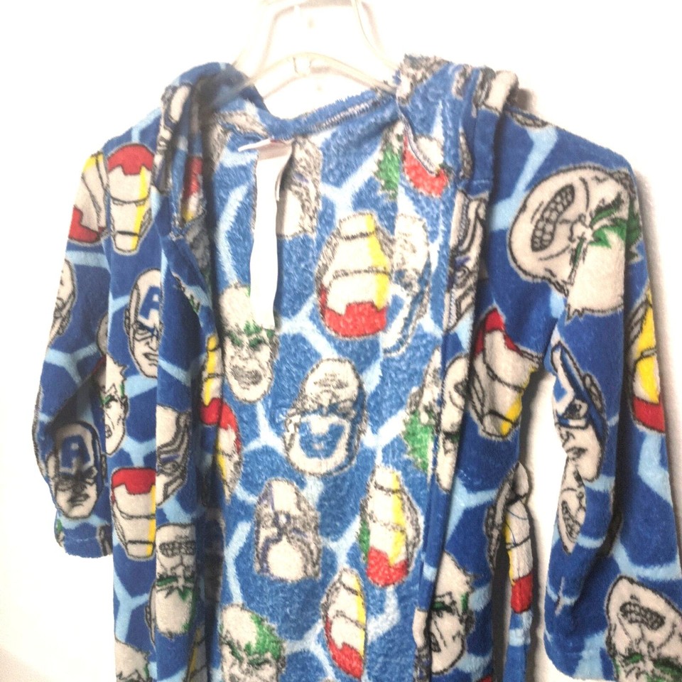 Kids Avengers Fleece Robe Housecoat MARVEL SZ M blue eBay