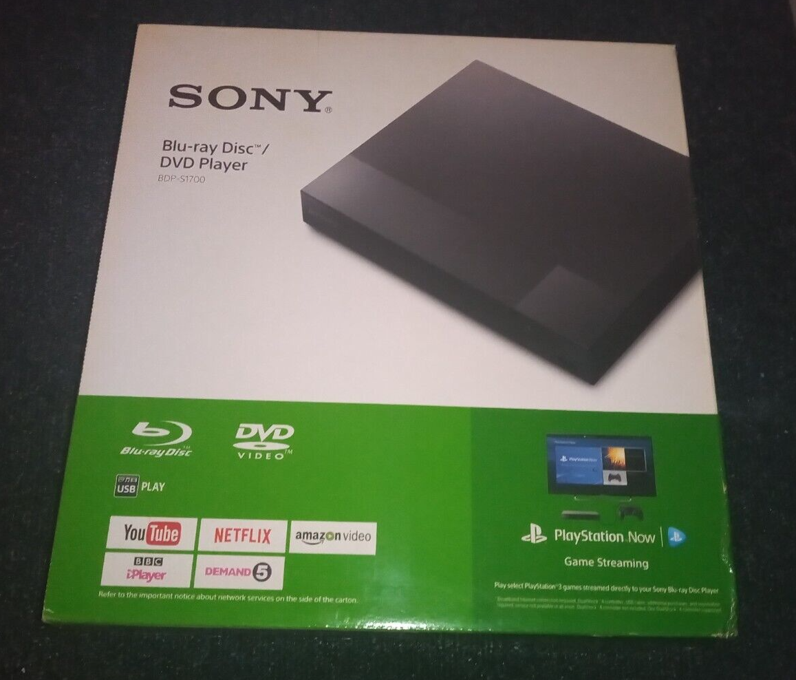 SONY BDPS1700 Smart Bluray & DVD Player Black 635341446622 eBay