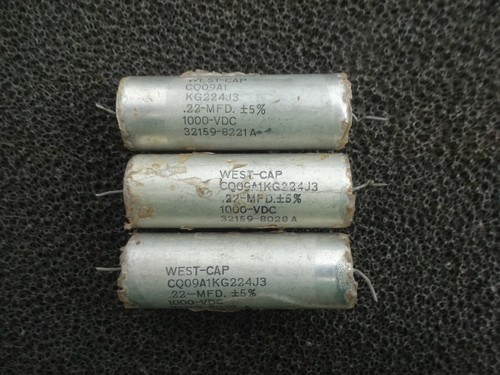 3pcs Vintage West Cap Cq09a1 Kg224j3 Capacitors 22 Mf 1000 Vdc Ebay