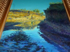 BOB CORONATO Original Oil Painting Framed EVENING ON THE IPY Plien-Air FREE SHIP
