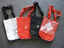 Lululemon Reusable Shopping Tote Bags (4) Small Totes Different Designs #1