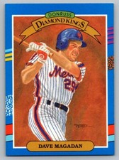 1991 Donruss - Diamond Kings No Yellow Stripe on Right Border #17 Dave Magadan