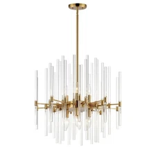 Maxim Lighting Divine 8 Light 22" Chandelier, Heritage/Clear - 38405CLHR