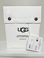 UGG Alahna QUEEN Size Sheet Set All Season Cooling Tec Wicking Bright White NEW