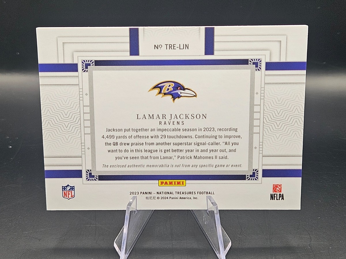 Lamar Jackson 2023 Panini National Treasures Tremendous Treasures