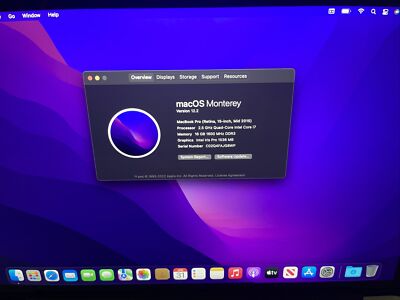 MacBook Pro Retina 15” Core i7 2.5Ghz 16GB RAM 512GB SSD R9 M370X