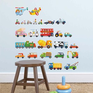 Wandsticker Autos Lkw Truck Kinderzimmer Jungen Spielzimmer Ebay