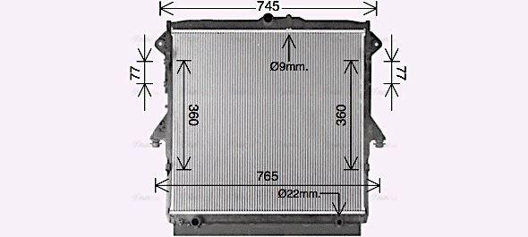 FD2667 AVA Radiator FIT FORD USA RANGER (2011) 2.2 TDCI