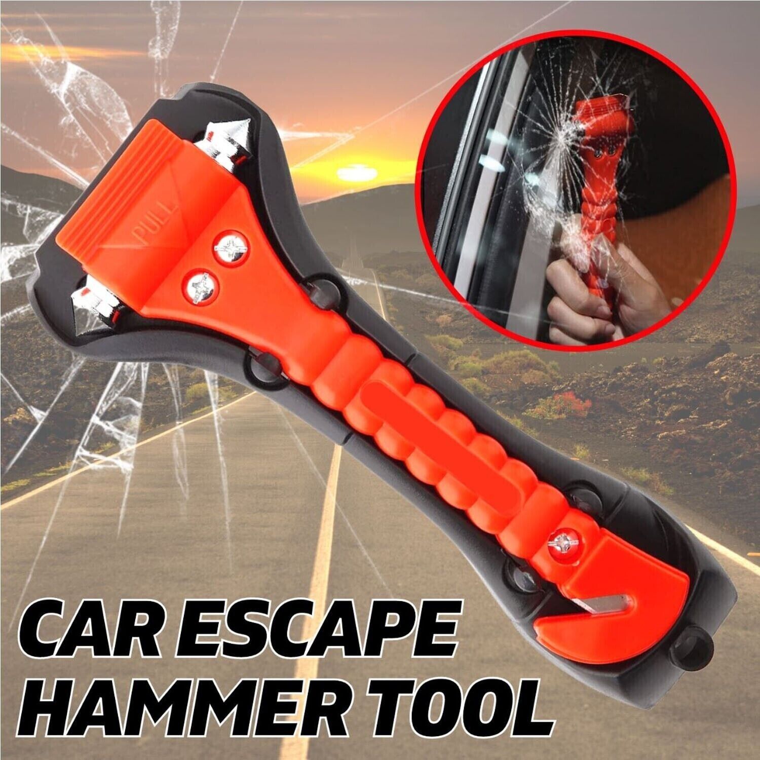 Car Glass Breaker Premium Safety Hammer And Emergency Escape Tool