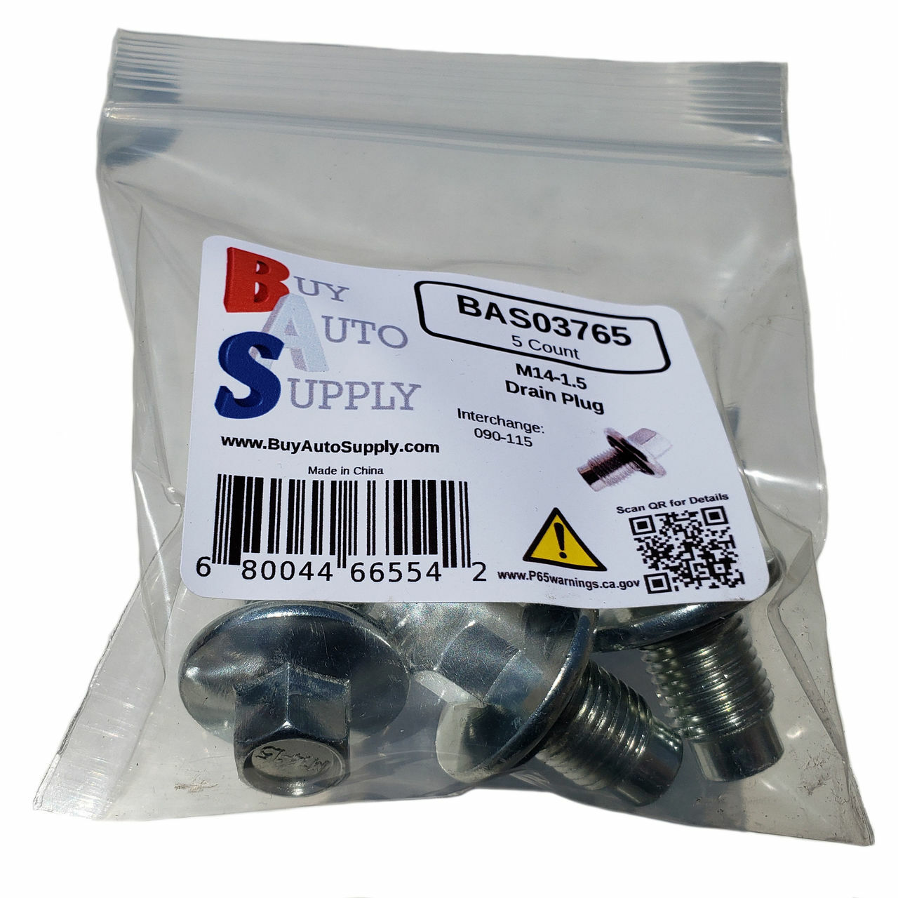 M141.5 Oil Drain Plug BAS03765 (5 Pack) Aftermarket Replacement F6TZ