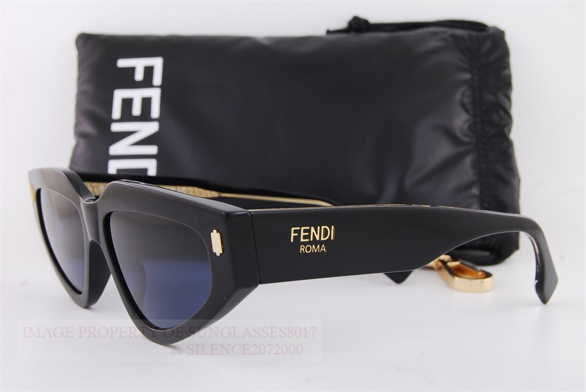 サングラス FENDI Woman Sunglasses Black FE40163U 01V Brand New FENDI Sunglasses FE 40163U 01V Black/Grey For