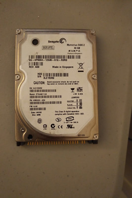 ON  SALE NOW - SEAGATE 2.5 MOMENTUS 40GB S/N: 3LE1R3RD ATA-IDE OR AS PCB REV A00