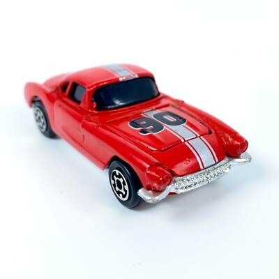 1979 Kidco 1957 Chevy Corvette Red Silver Stripes #90 Race Car Open Hood Macao