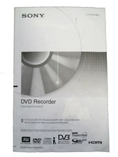 Sony Owner Manuale Utente Manuale Istruzioni per DVD Recorder RDR-HXD870 HXD970