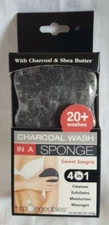 Spongeables: Charcoal Wash In A Sponge - 20+Showers - Sweet Sangria - NIB 