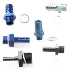 New Aluminum M10 12 14 18 Bosch 044 Fuel Pump Inlet Hose Barb Fitting Adapter