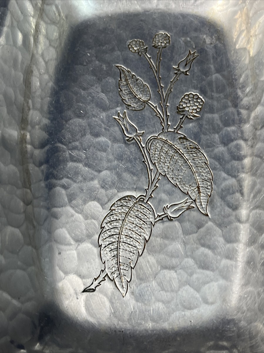 Vintage Wrought Farberware Brooklyn. NY Hammered Aluminum Tray