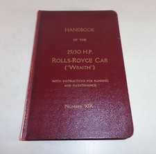 Manual Rolls Royce 25/30 HP Wraith Year 1938 - 1939