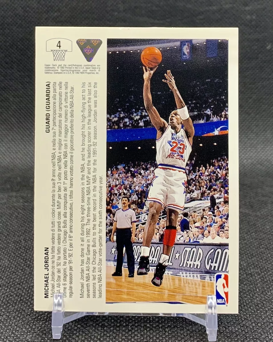 1991 92 MICHAEL JORDAN 4 Upper Deck East All Star Card HOF eBay
