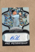 brian anderson miami marlins pro penmanship auto refractor 2019 prizm pp-ba card