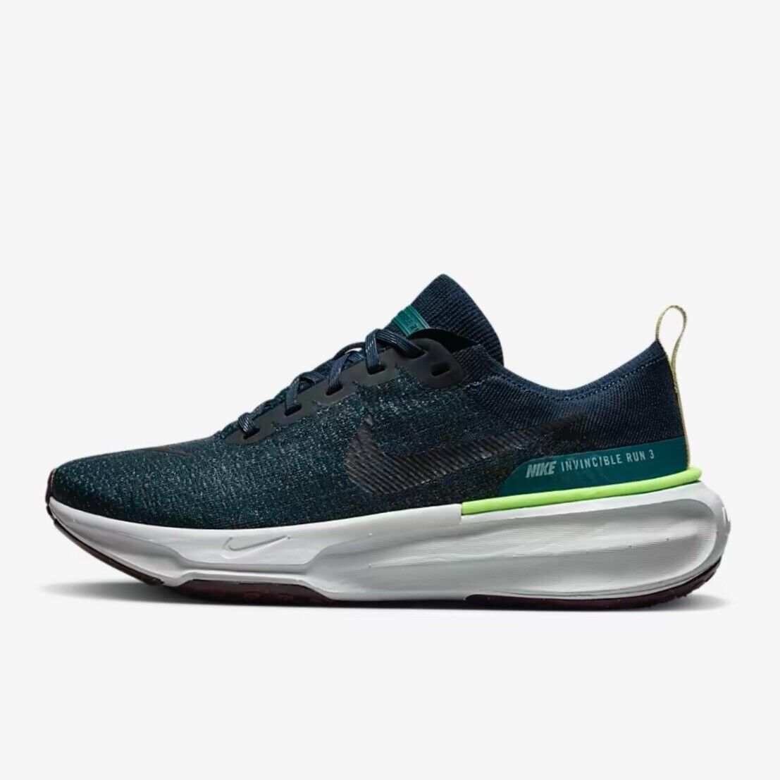 Nike ZoomX Invincible Run FK 3 Navy Green Running Shoes Nike ZoomX Invincible Run FK 3 Navy Green Running Shoes
