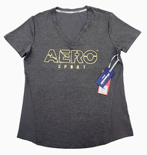 Camiseta Mujer Aeropostale Color Gris Talla L (NUEVA CON ETIQUETAS ORIGINALES)