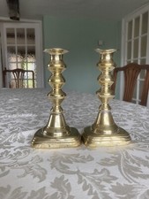 Victorian Brass Candlesticks 