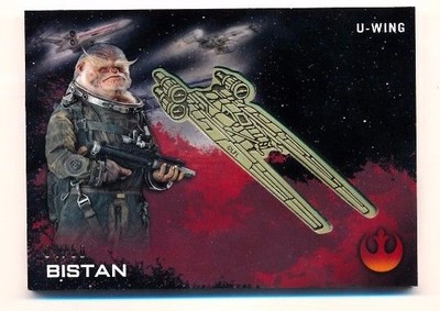 Star Wars Rogue One Series 1 Gold Medallion Bistan U-Wing 4/50
