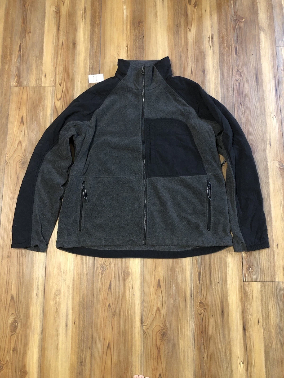 Vintage Columbia Sportswear Men's Full Zip Fleece Gray Black XLarge