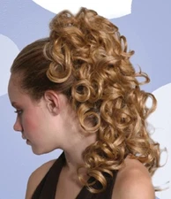 16" LONG LAYERED BIG LOOSE CURLS CURLY HAIR PONYTAIL HAIRPIECE DRAWSTRING NIKITA