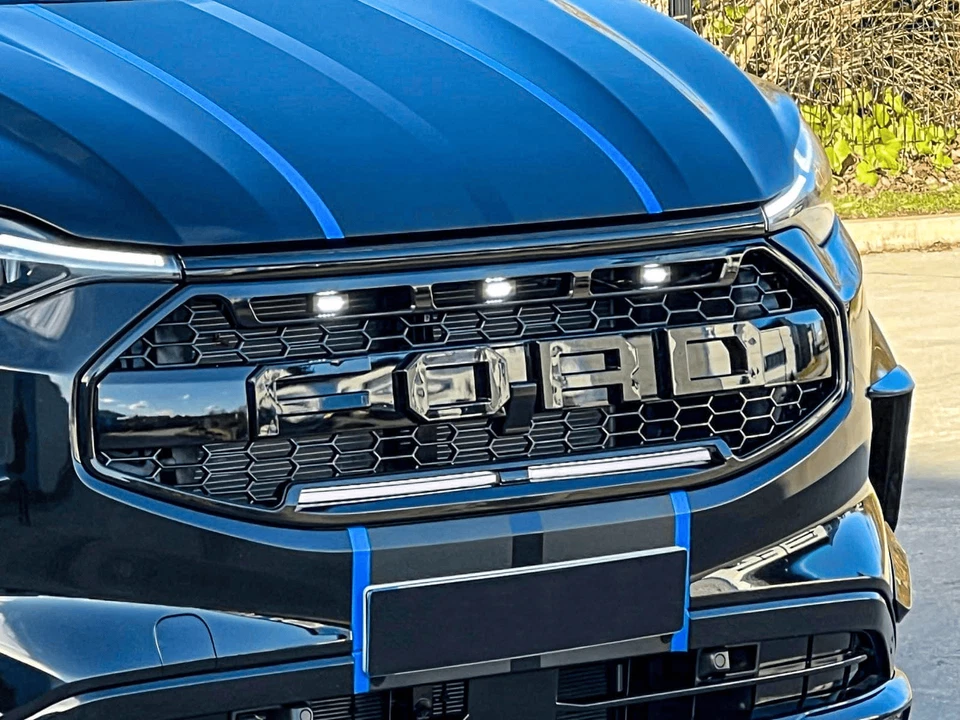 Per Ford Transit Custom 2024 2025 Griglia stile Raptor nero lucido - Image 4 of 4