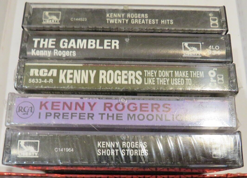 Lot-5 Cassettes 3 New Sealed 2 Used Kenny Rogers Short Stories/Gambler/Greatest - Imagen 5 de 10