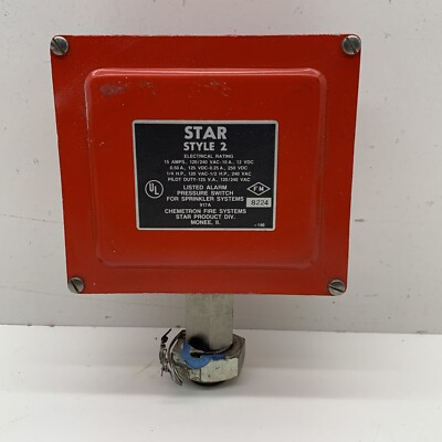 #ad Star Style 2 Alarm Pressure Switch For Sprinkler System 15A 120 240VAC $59.99
