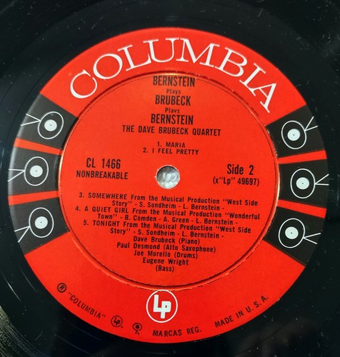 Berstein Plays Brubeck Plays Bernstein. Vinyl LP. - Picture 4 of 4
