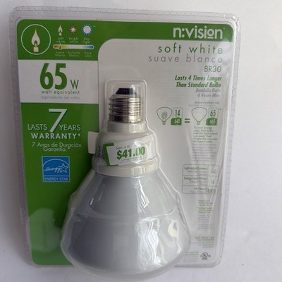 NEW N:Vision 65 Watt Soft White FloodLight BR30 640 Lumen 8000 HRS