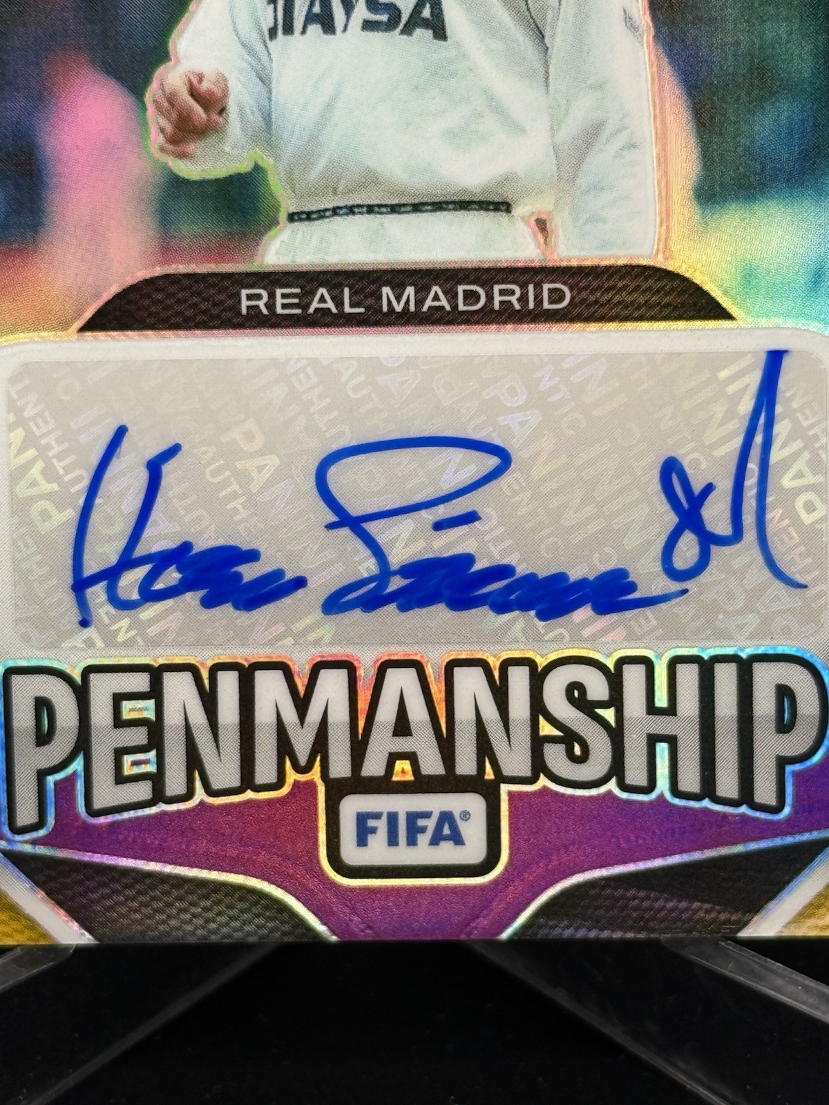 2025-26 Prizm FIFA HUGO SANCHEZ Penmanship Auto No.P-HS 09/10 Dorsal Match SSP view 6