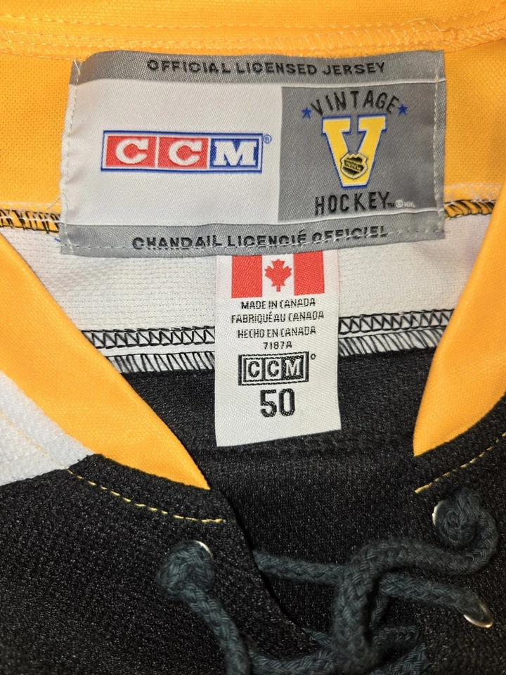 Camiseta deportiva CCM vintage de hockey de los Boston Bruins #4 Orr talla 50 Foto 2 de 4