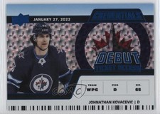 2022 Upper Deck Credentials Horizontal Blue 67/99 Johnathan Kovacevic #135 yt6