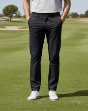 New Greg Norman Men's Performance Stretch Golf Pants- Black 36x29