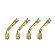 Modengzhe 4 Pcs 135-Degree Tire Valve Stem Extension 135-degree Elbow, Gold