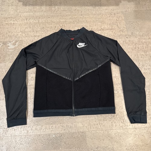 Nike Tech Lightweight Mesh Bomber Jacket Track Jacket 725850 Black Size S