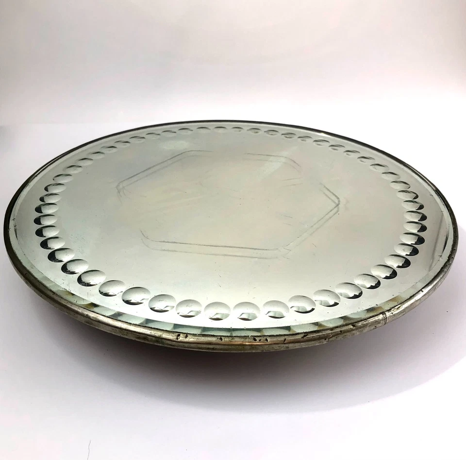 Victorian Sorcerer’s Mirror 14" Antique Beveled Convex Glass Rare Collectible - Image 4 of 4