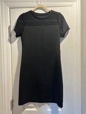 Michael Kors Black Mesh Panel Sheath Dress Short Sleeve XS