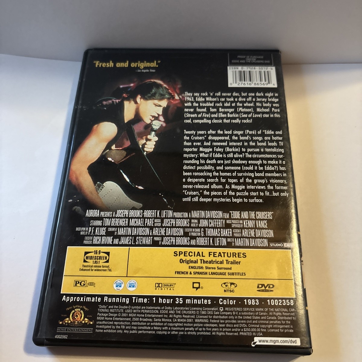Eddie and the Cruisers (DVD, 1983) | eBay