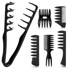 6PC Wide Tooth Comb for Men Texture Styling Combs for Curly Wet Hair anti Friz