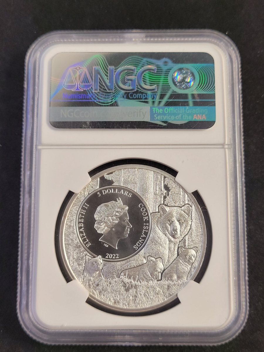 2022年 3元 銀貨 福 初日発行 NGC MS70 純銀 2022 MS70 NGC Cook Islands Sperm Whale 1 oz .999 Fine Silver Coin