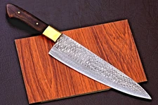 Custom Hand Made Forged Damascus Steel Blade Chef Knife 2770