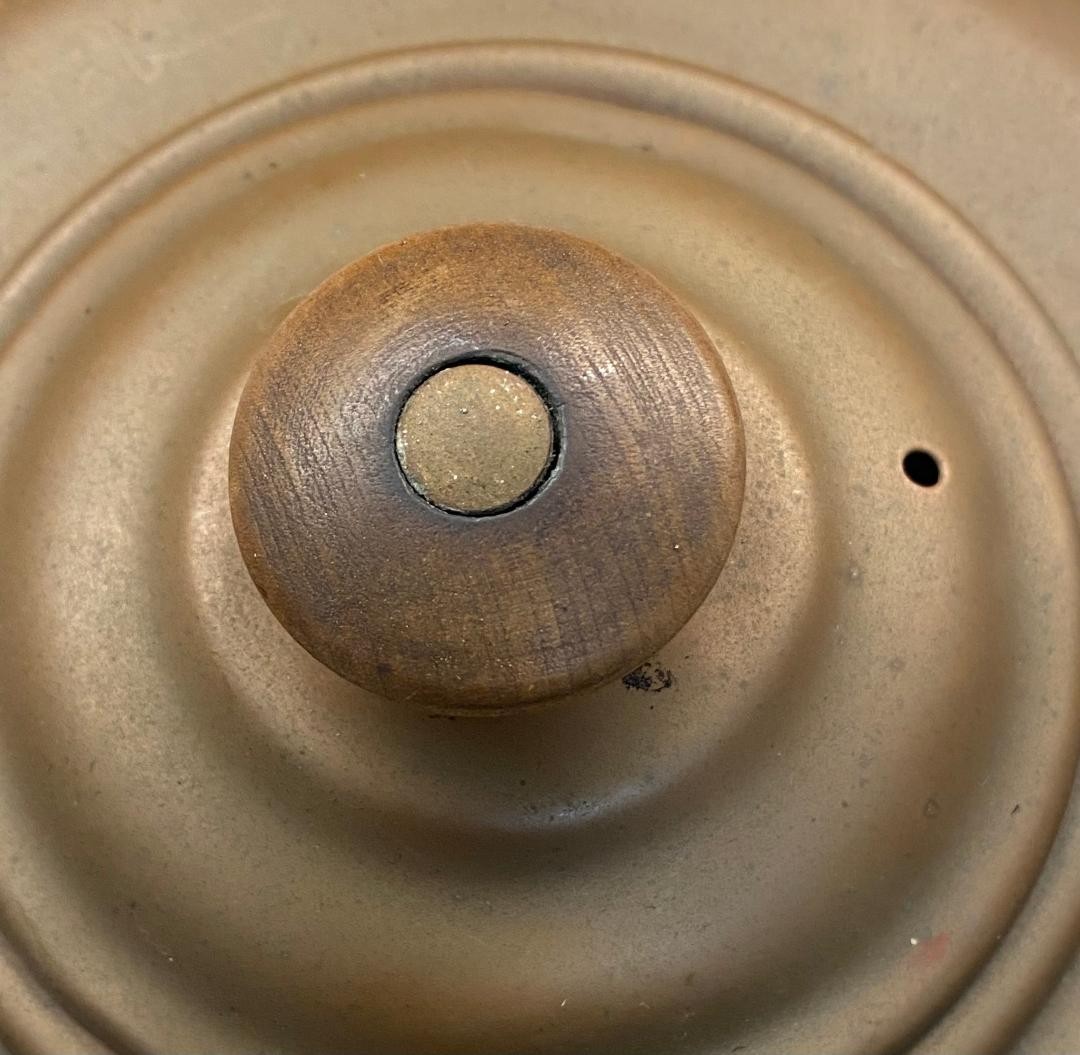 VINTAGE ETHAN ALLEN COPPER TEA KETTLE WOOD HANDLES MADE IN ENGLAND