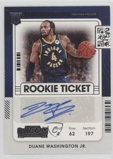 2021-22 Panini Contenders Rookie Ticket Duane Washington Jr #155 Auto 00ht