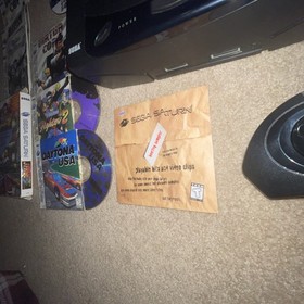 Sega Saturn Console with 5 Games  2 Controllers And Carry Case Lot Please Read